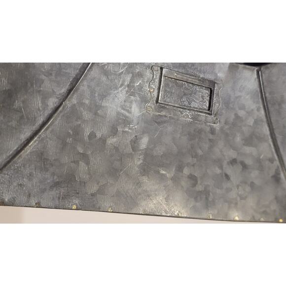 Galvanized Metal envelope wall hanging pocket 11x12x2 - Picture 6 of 6